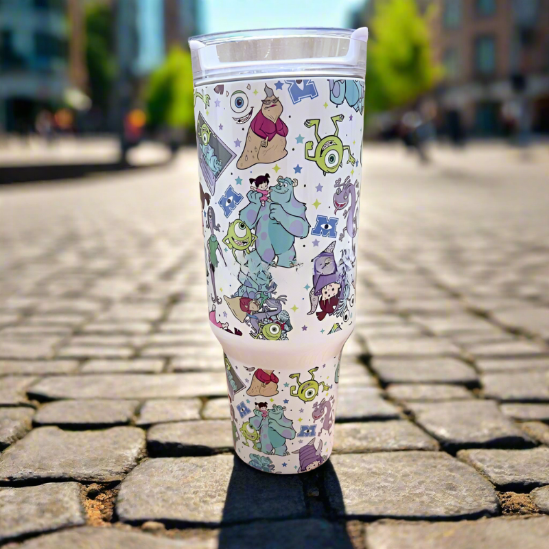 Magic Park Monsters 40 oz Kawaii Travel Tumbler with Handle