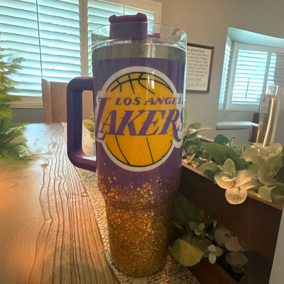 Los Angeles Lakers Double Wall Insulated Tumbler With Handle