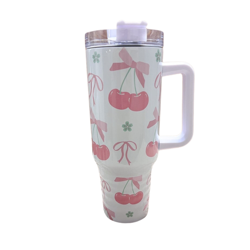 Cherry Coquette 40 oz Travel Tumbler