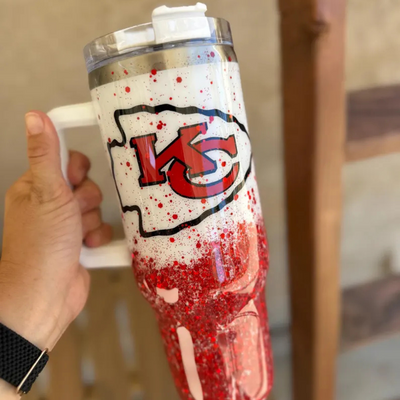 Kansas City Chiefs Double Wall Insulated Tumbler With Flip Straw