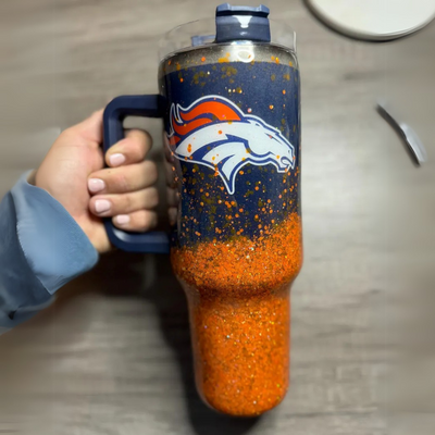 Denver Broncos Double Wall Insulated Tumbler With Handle