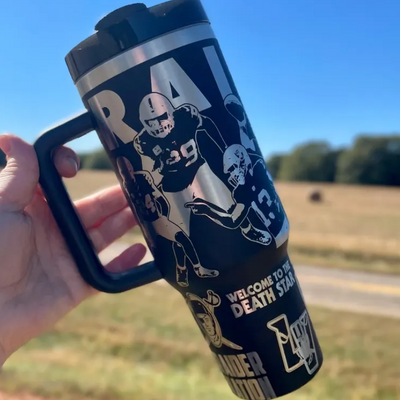 Las Vegas Raiders Football Team Engraved Tumbler