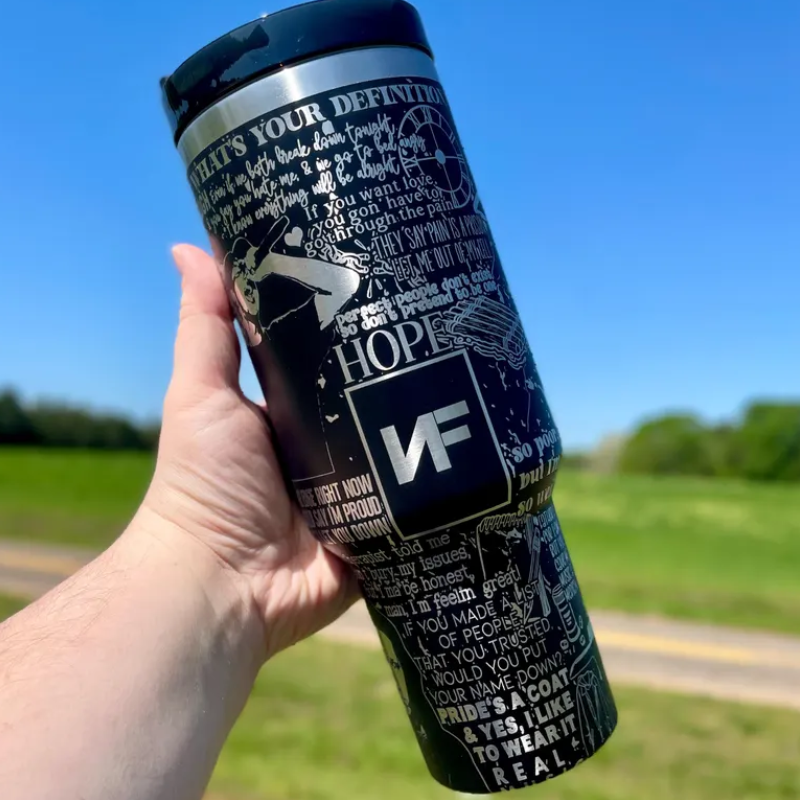 Sleek Hip Hop Rap Music Engraved Tumbler