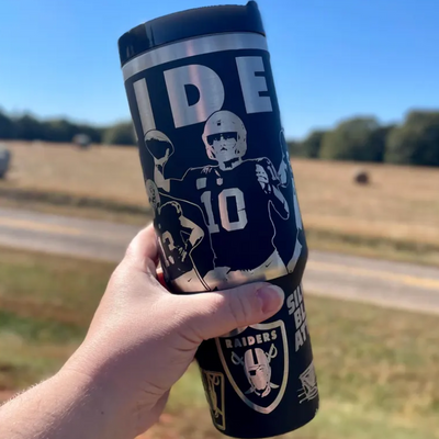 Las Vegas Raiders Football Team Engraved Tumbler