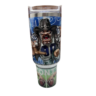 American Football Gridiron Glory 40 oz Travel Tumbler with Handle