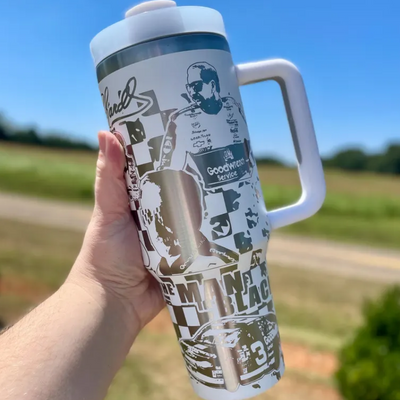 Dale Earnhardt Themed 40oz Engraved Tumbler