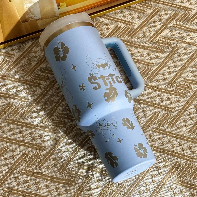 40Oz Stitch Themed Insulated Tumbler With Handle