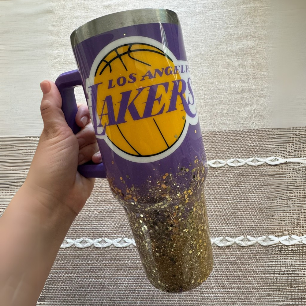 Los Angeles Lakers Double Wall Insulated Tumbler With Handle