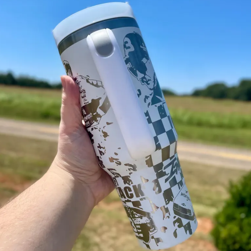 Dale Earnhardt Themed 40oz Engraved Tumbler