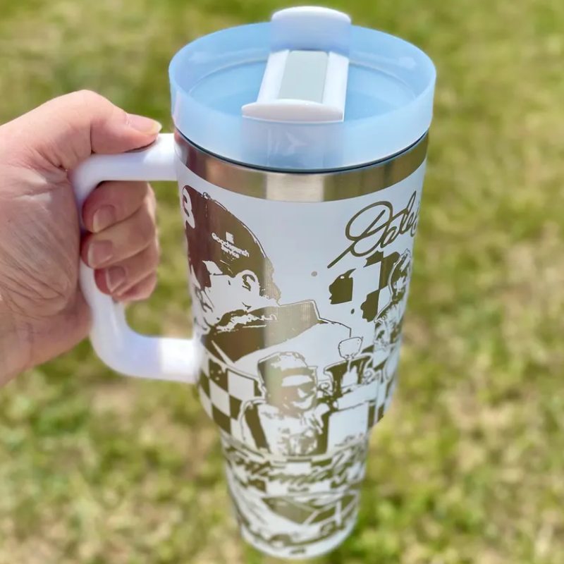 Dale Earnhardt Themed 40oz Engraved Tumbler