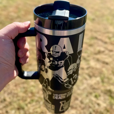 Las Vegas Raiders Football Team Engraved Tumbler