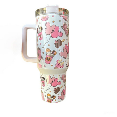 Pink Bow Mouse 40 oz Magic Park Travel Tumbler Mug