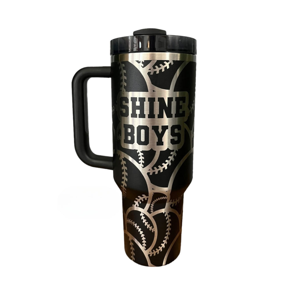 Baseball Softball Burst Wrap Tumbler