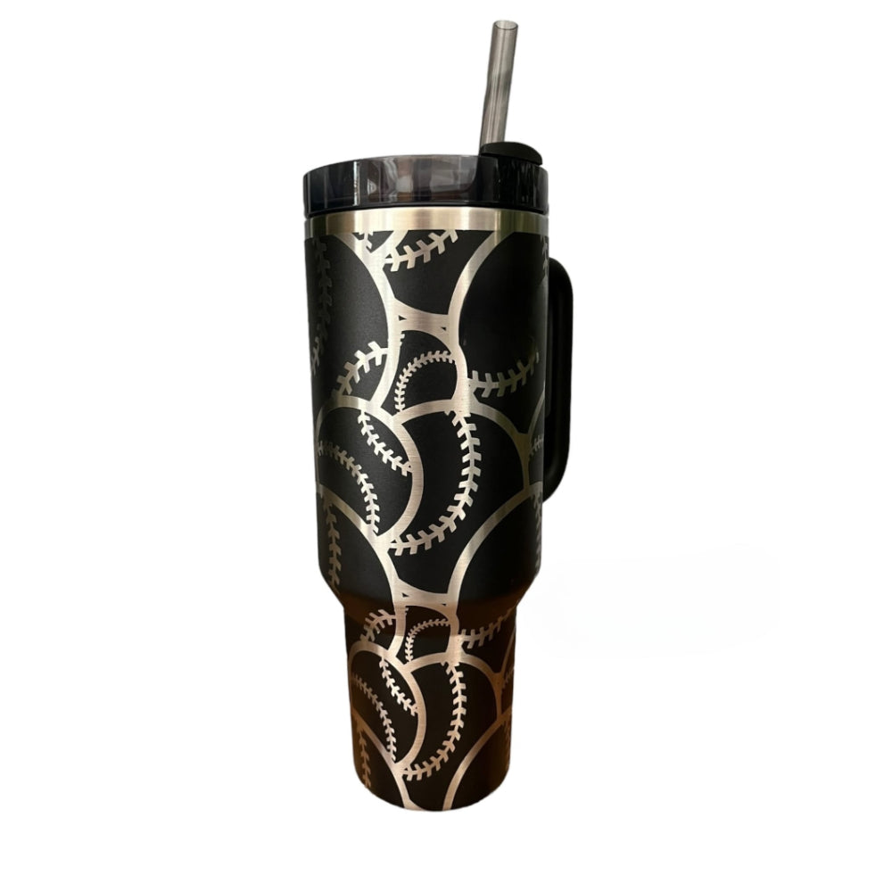 Baseball Softball Burst Wrap Tumbler