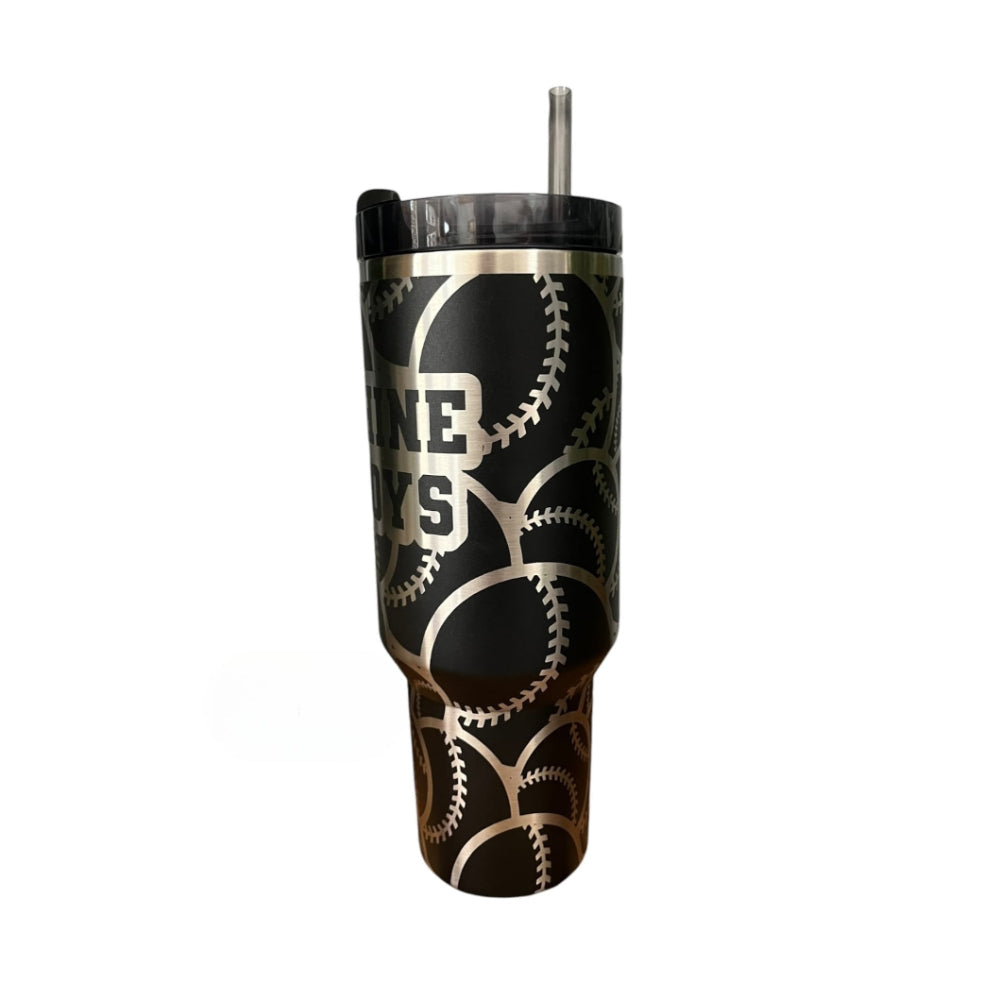 Baseball Softball Burst Wrap Tumbler