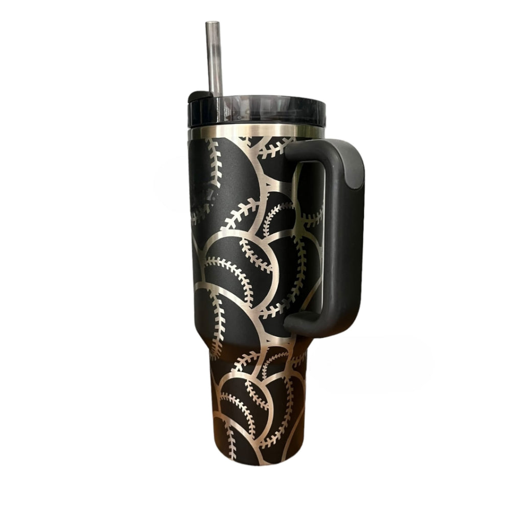 Baseball Softball Burst Wrap Tumbler