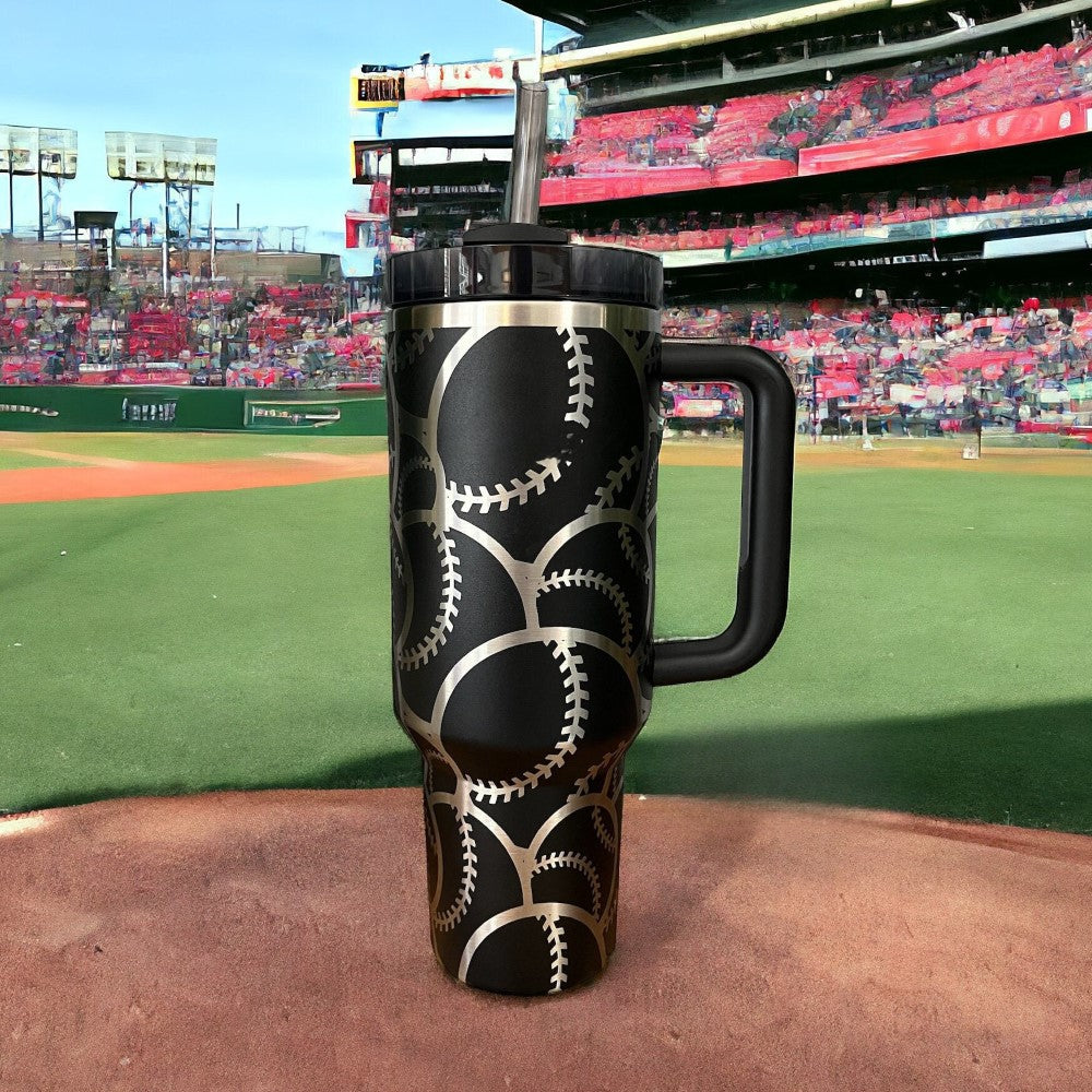 Baseball Softball Burst Wrap Tumbler