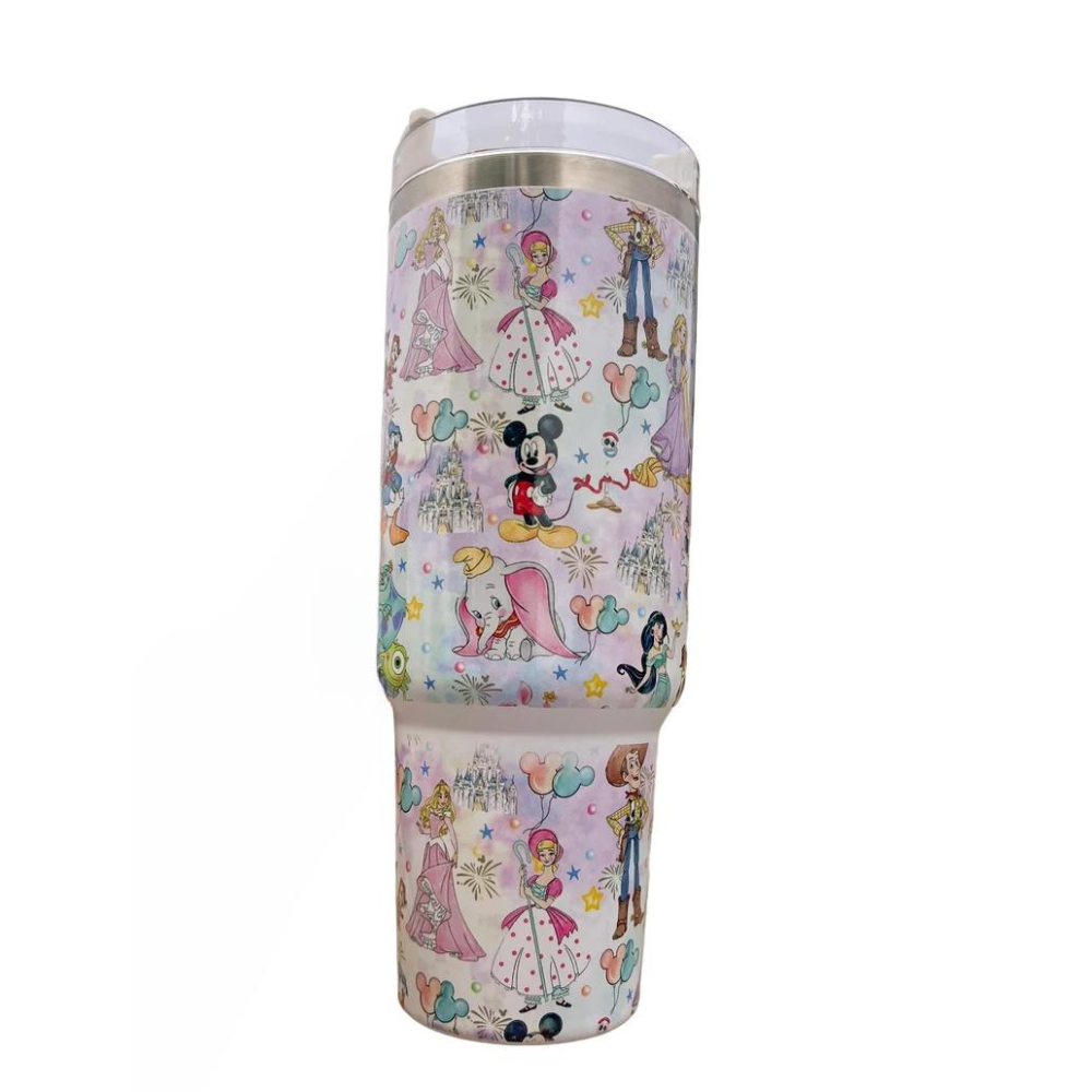 Cartoon Characters Tumbler with Handle