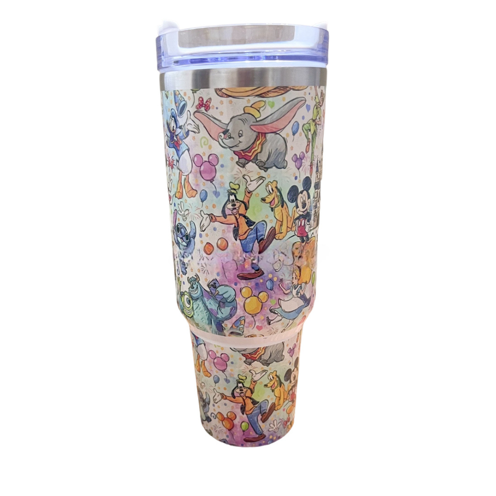 Magic Park Friends 40 oz Travel Tumbler with Handle