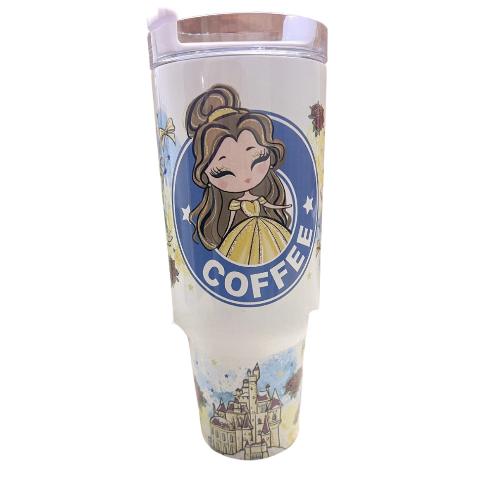 Yellow Dress Magic Park Beastly Princess 40 oz Travel Tumbler