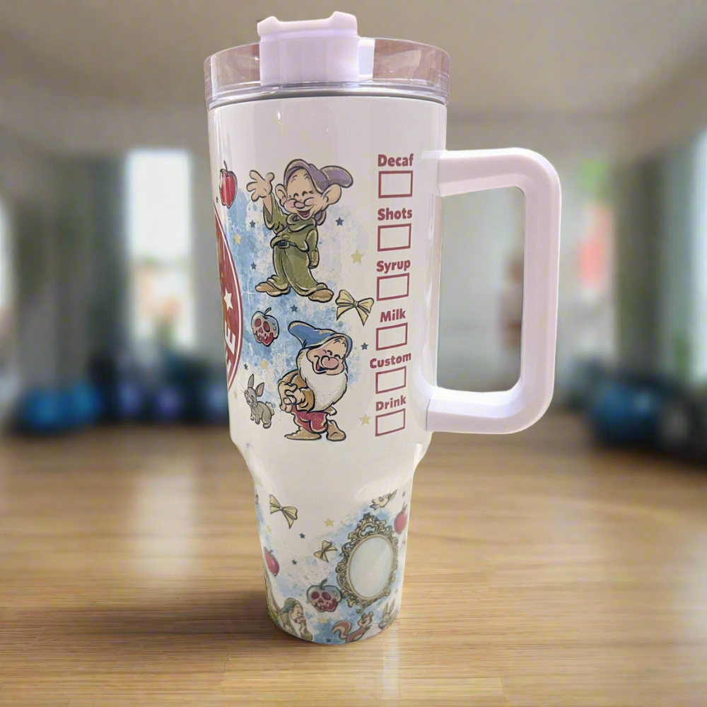 Fairy Tale Princess Coffee Tumbler With Handle