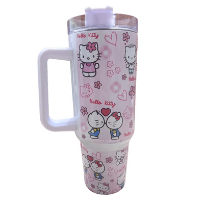 Kitty and Daniel 40 oz Kawaii Travel Tumbler