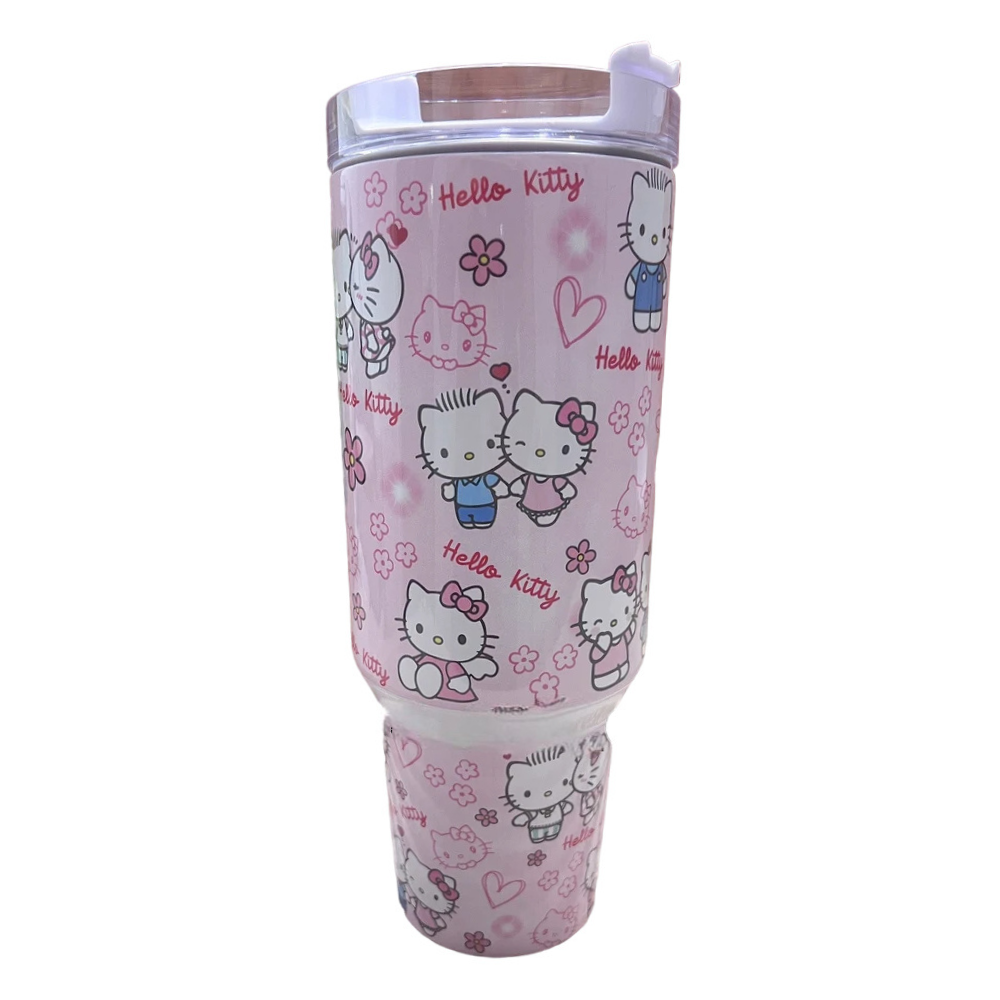 Kitty and Daniel 40 oz Kawaii Travel Tumbler Mug Kitty Concha Mug