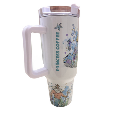 Mermaid 40 oz Travel Tumbler with Handle  Magic Park Princess