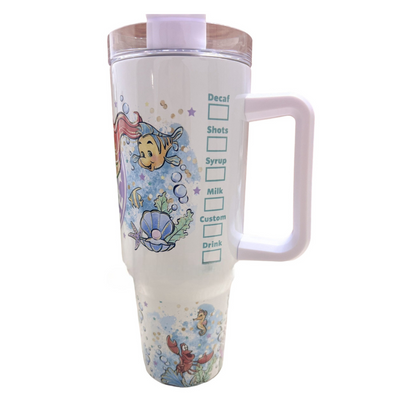 Mermaid 40 oz Travel Tumbler with Handle  Magic Park Princess