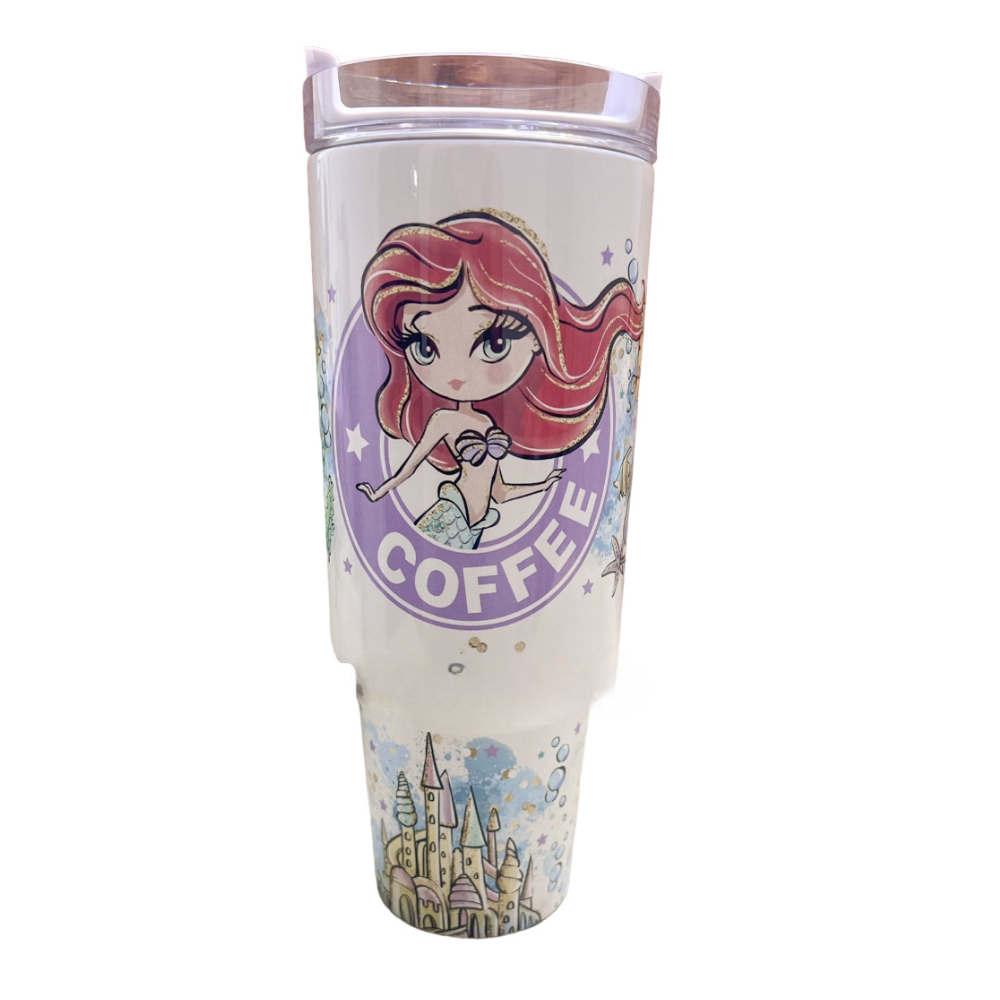 Mermaid 40 oz Travel Tumbler with Handle  Magic Park Princess