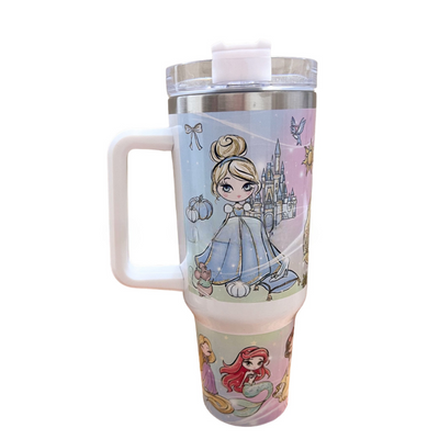 Magic Princess Friends 40 oz Travel Tumbler with Handle