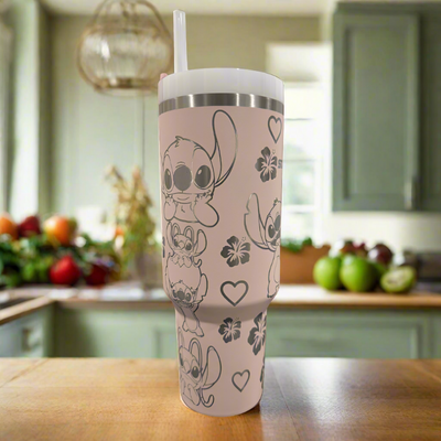 Stitch And Angel Printed Tumbler