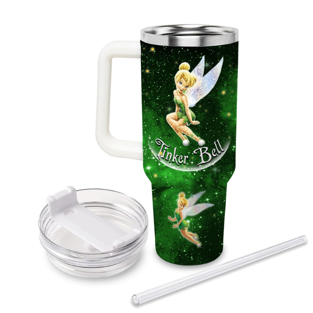 Tinker Bell Castle Glitter Tumbler With Handle