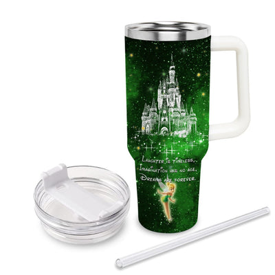 Tinker Bell Castle Glitter Tumbler With Handle