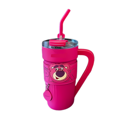 40Oz Double Walled Handle Tumbler With Straw