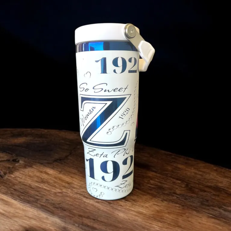 Spill Proof 30oz Zeta Phi Beta Tumbler