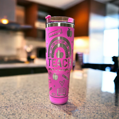 Laser Engraved Tumbler With Bluetooth Speaker