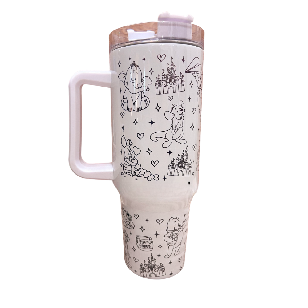 Pooh Bear Magic Park 40 oz Travel Tumbler With Handle