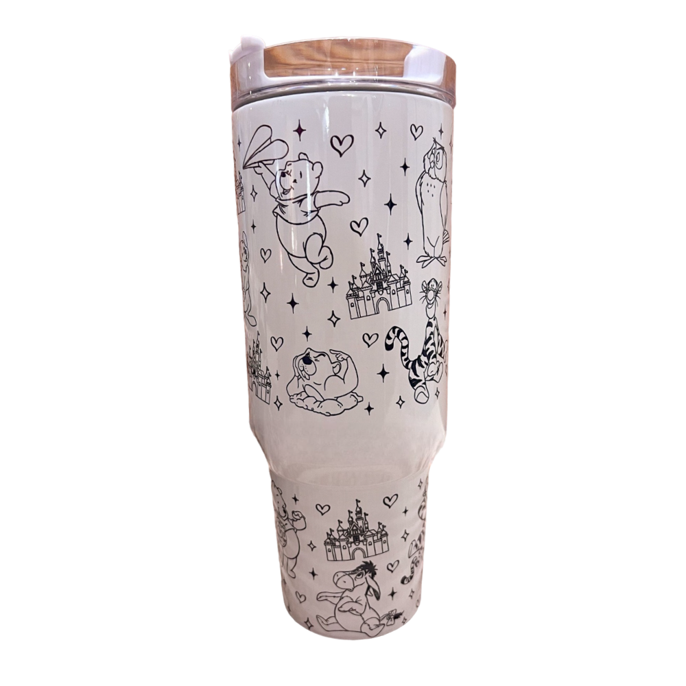 Pooh Bear Magic Park 40 oz Travel Tumbler With Handle