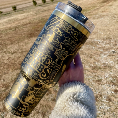 Guitarist Luke Combs Signature Design Engraved Tumbler