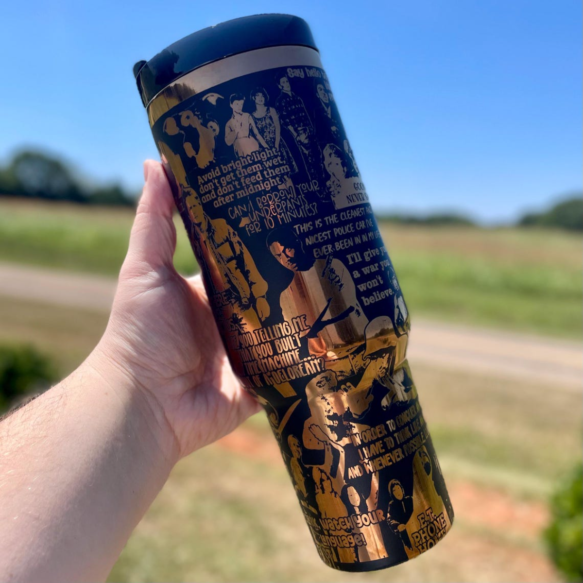 80s Movie Dialogues Themed Tumbler