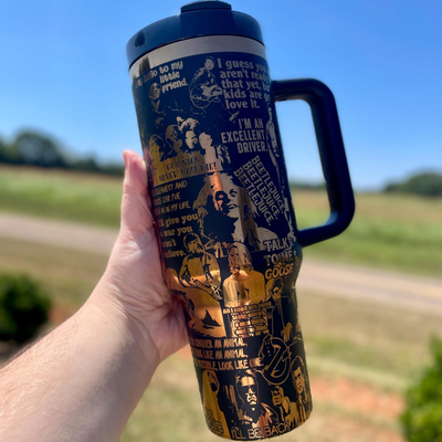 80s Movie Dialogues Themed Tumbler