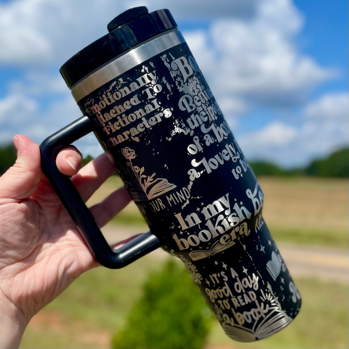 Sleek In My Bookish Era Printed Tumbler