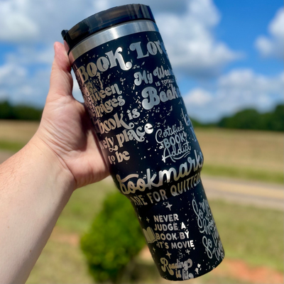 Sleek In My Bookish Era Printed Tumbler